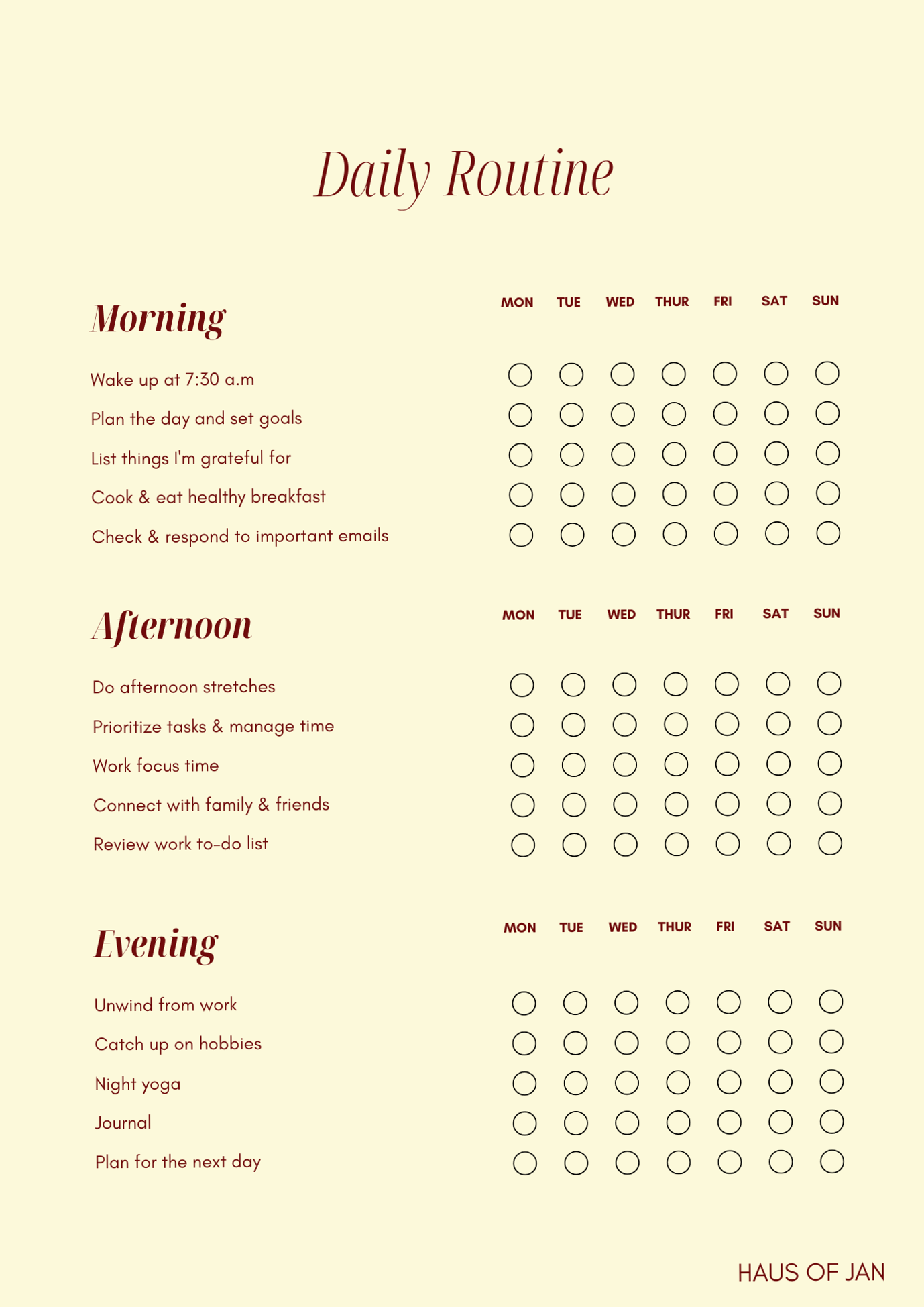 Daily Routine Planner | Digital Design & Creative Assets — 📊 📁 stay inspired all year long