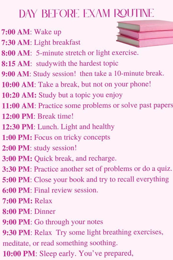 📌 📁 Day Before Exam Planner Layout — Digital Design | romanticize your routine