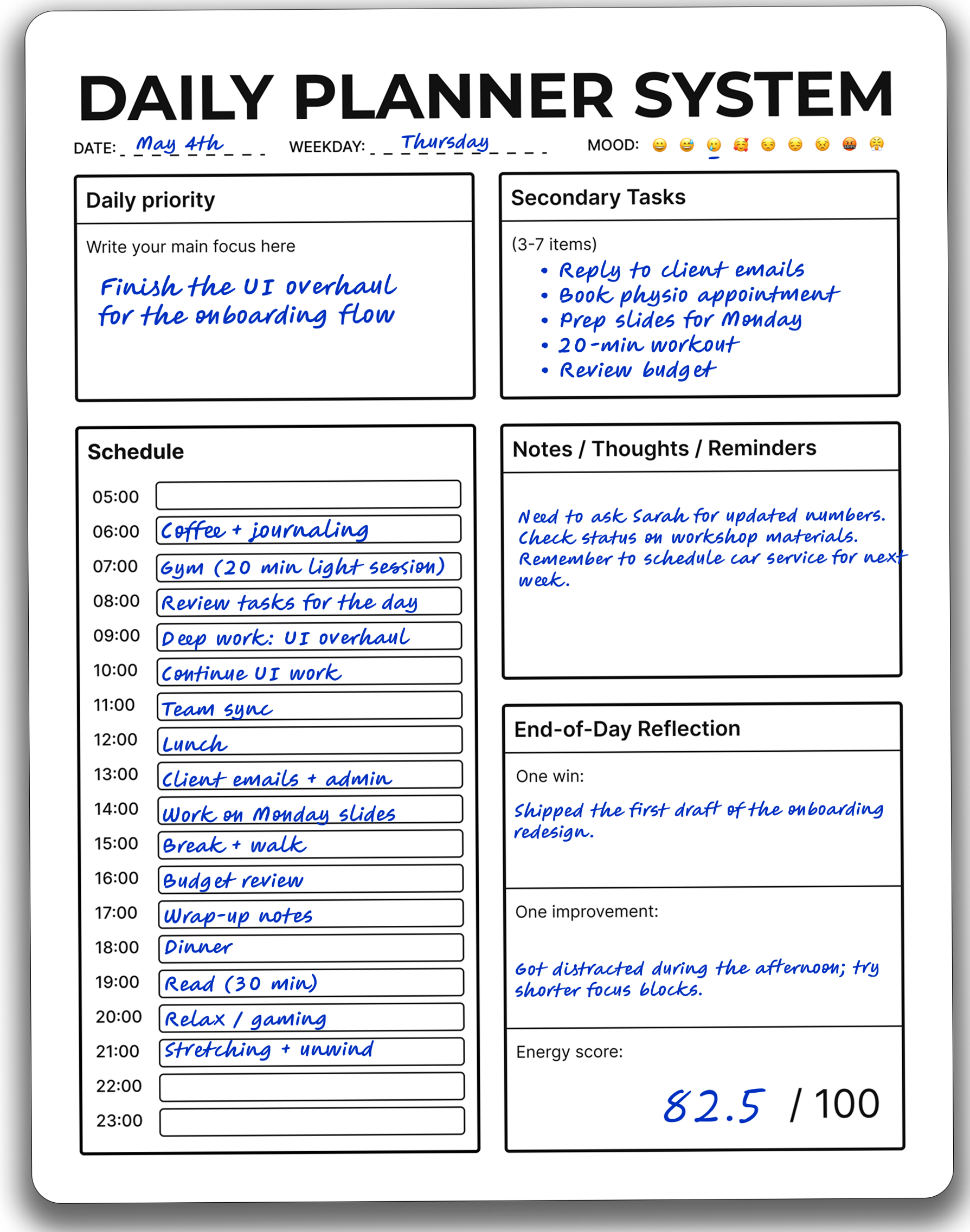 🕯️ ☁️ Digital Daily Planner System for Creative Productivity | only tool for life admin