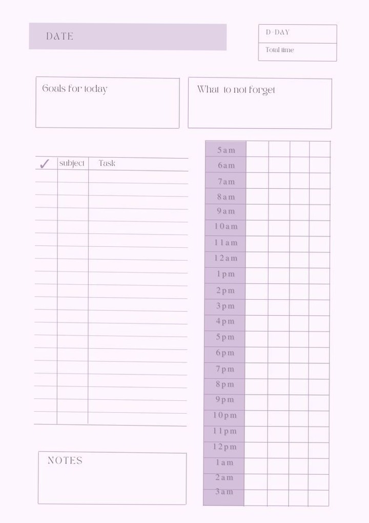 Digital Study Plan — 15-Min Increments for iPad or Print — 📍 📍 romanticize your routine