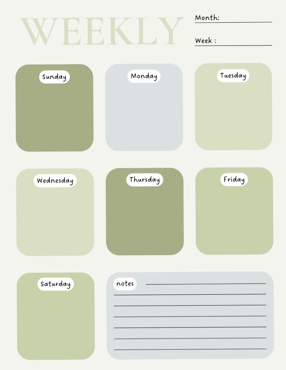 🥂 👰 Digital Weekly Planner for Creative Productivity | romanticize your routine