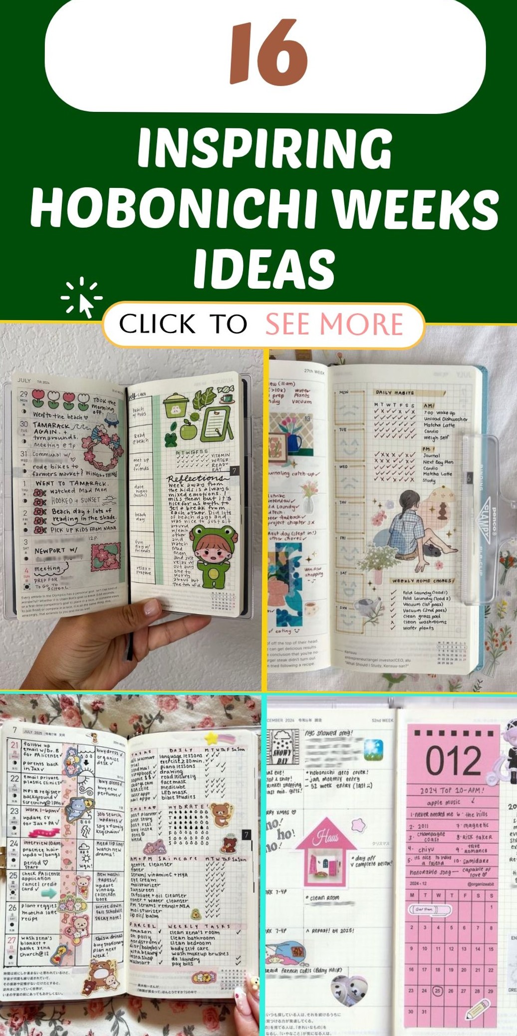 🎨 💎 dream life manifestation: 16 Hobonichi Weeks Ideas to Elevate Your Planning Game