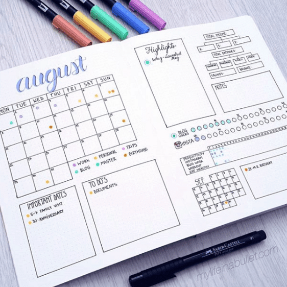 📝 📅 dream life manifestation: 20 Practical Monthly Spreads for Your Bullet Journal