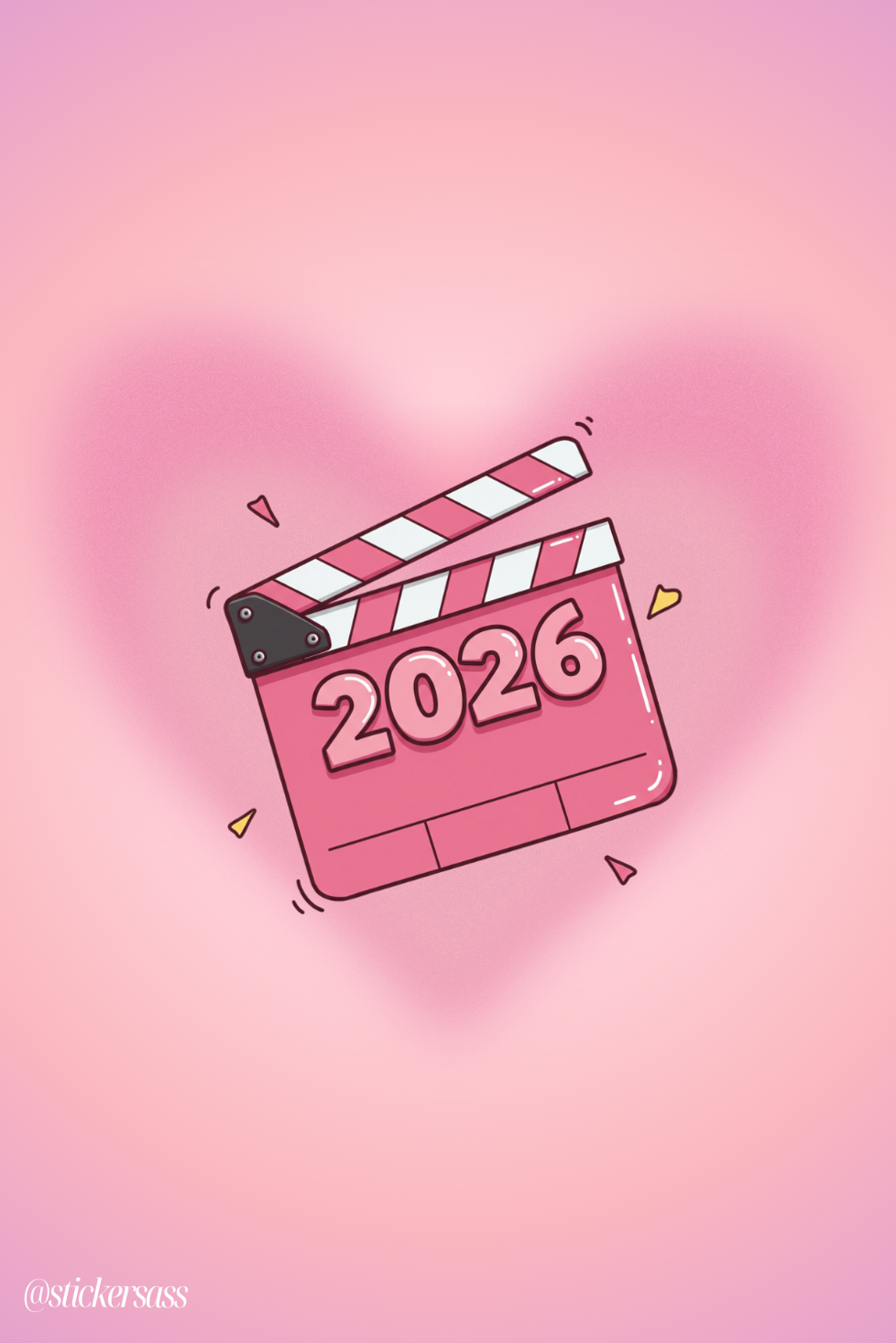 🪄 📍 dream life manifestation: 2026 Pink Bubble Clapperboard Design for Planners