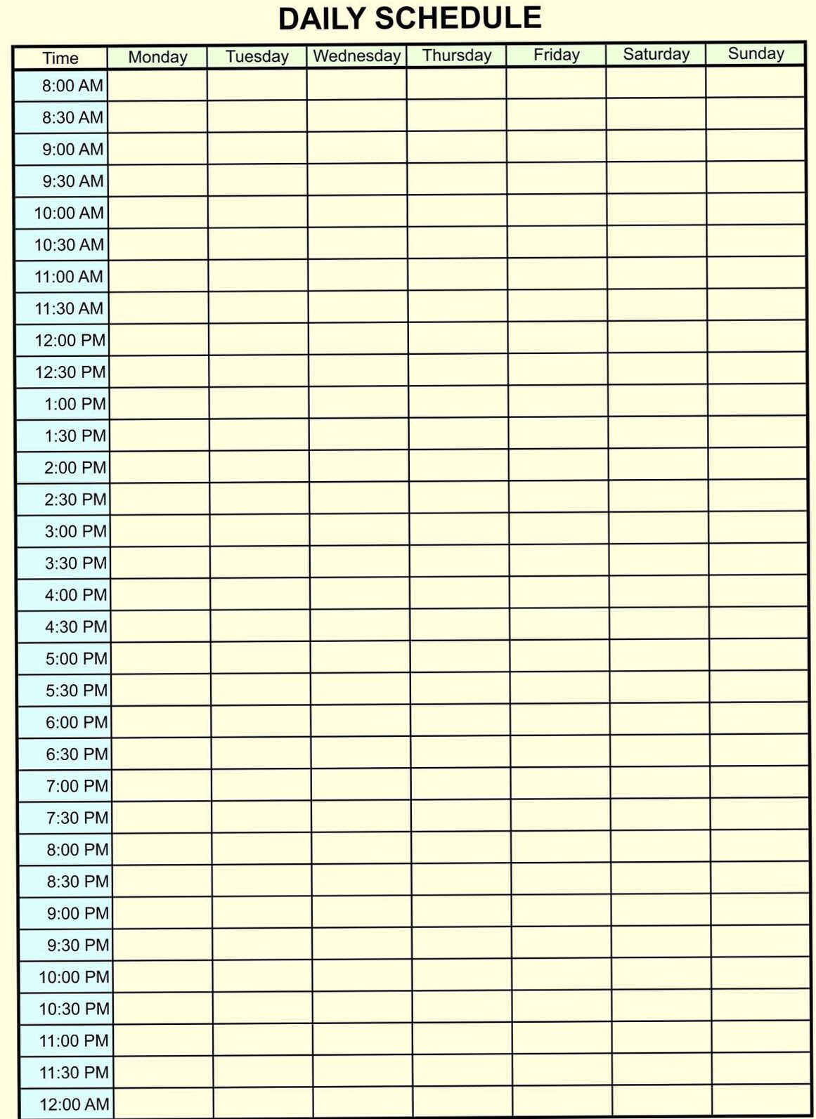 🌿 🕯️ dream life manifestation: 24-Hour Efficiency Tracker Calendar
