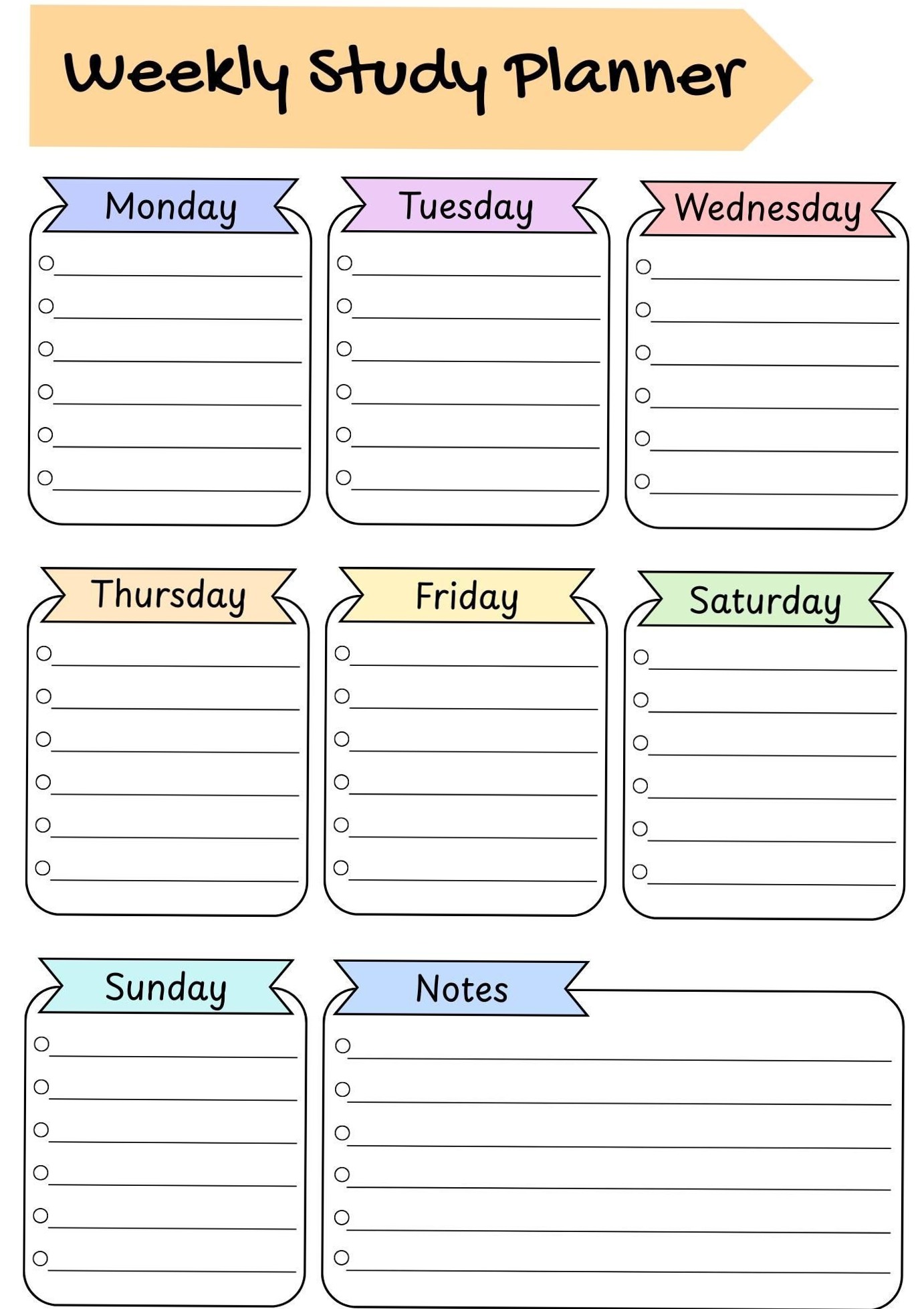 🌸 👰 dream life manifestation: Agenda d’étude imprimable | Révision scolaire hebdomadaire