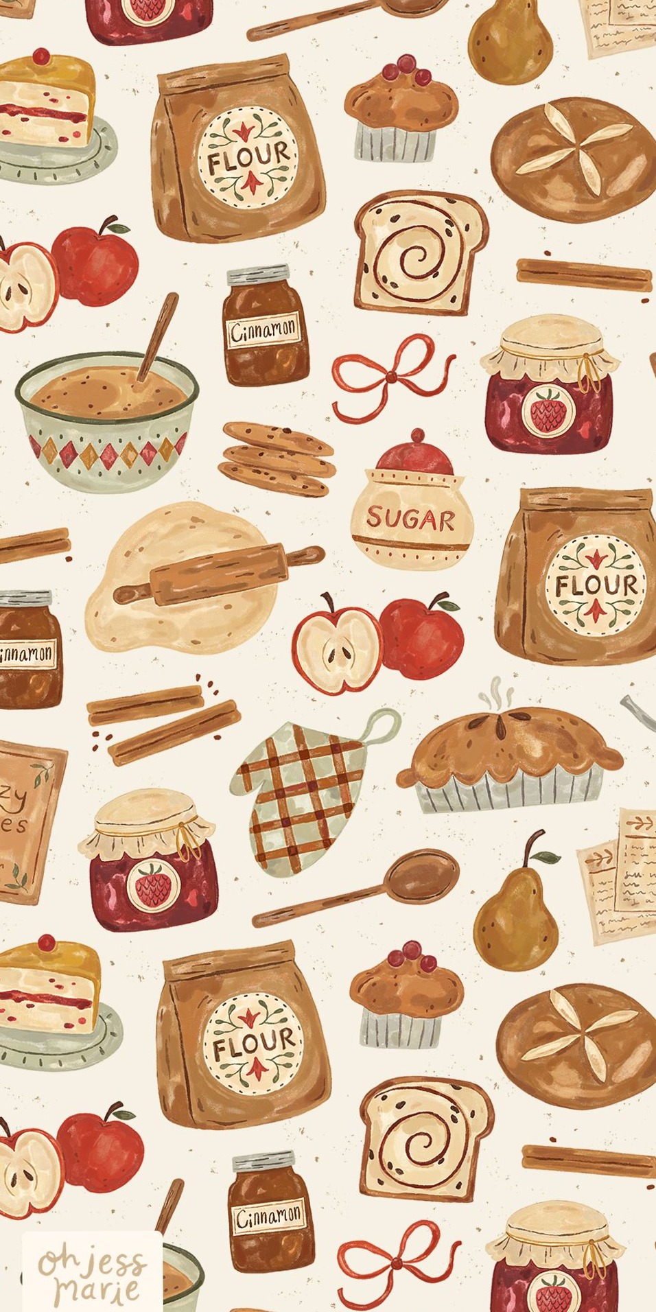 ☁️ ✨ dream life manifestation: Cozy Baked Goods Pattern for Digital Planners & Creative Projects