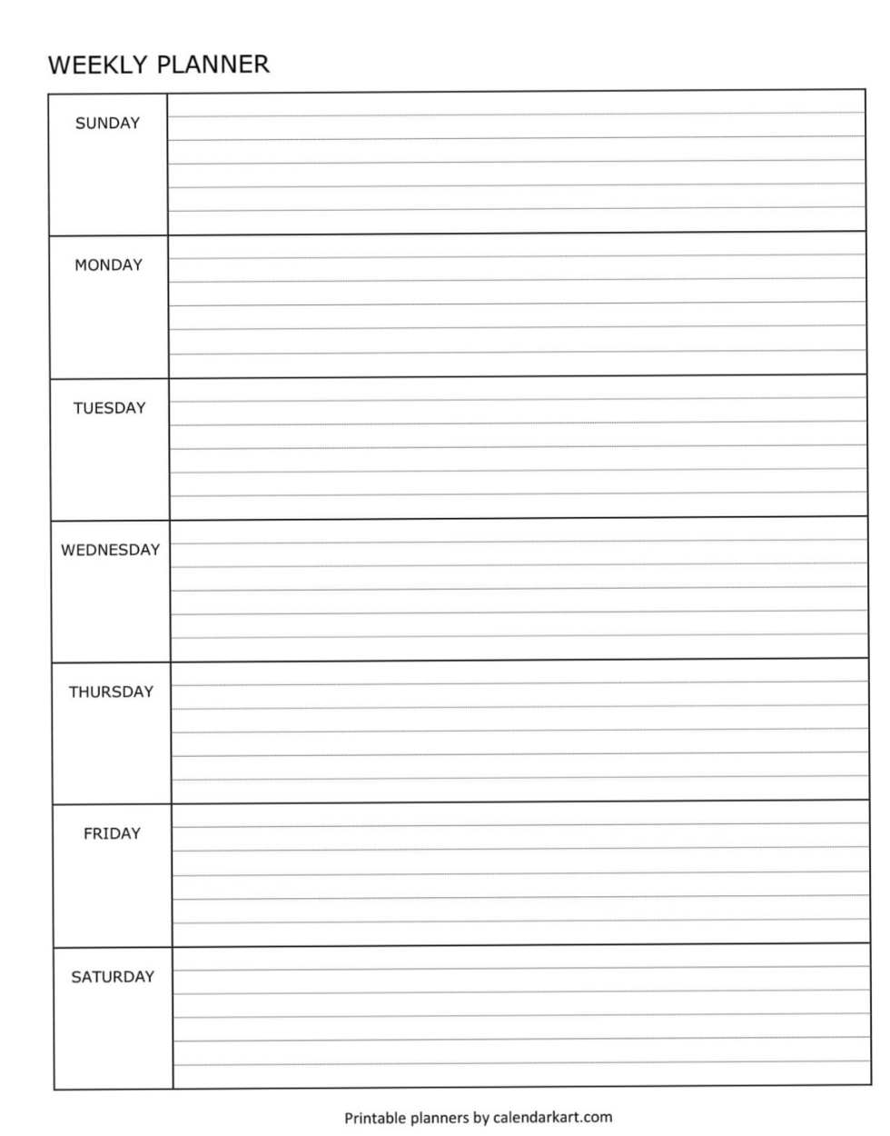 🥂 🌸 dream life manifestation: Free Printable Weekly Planner Templates | CalendarKart