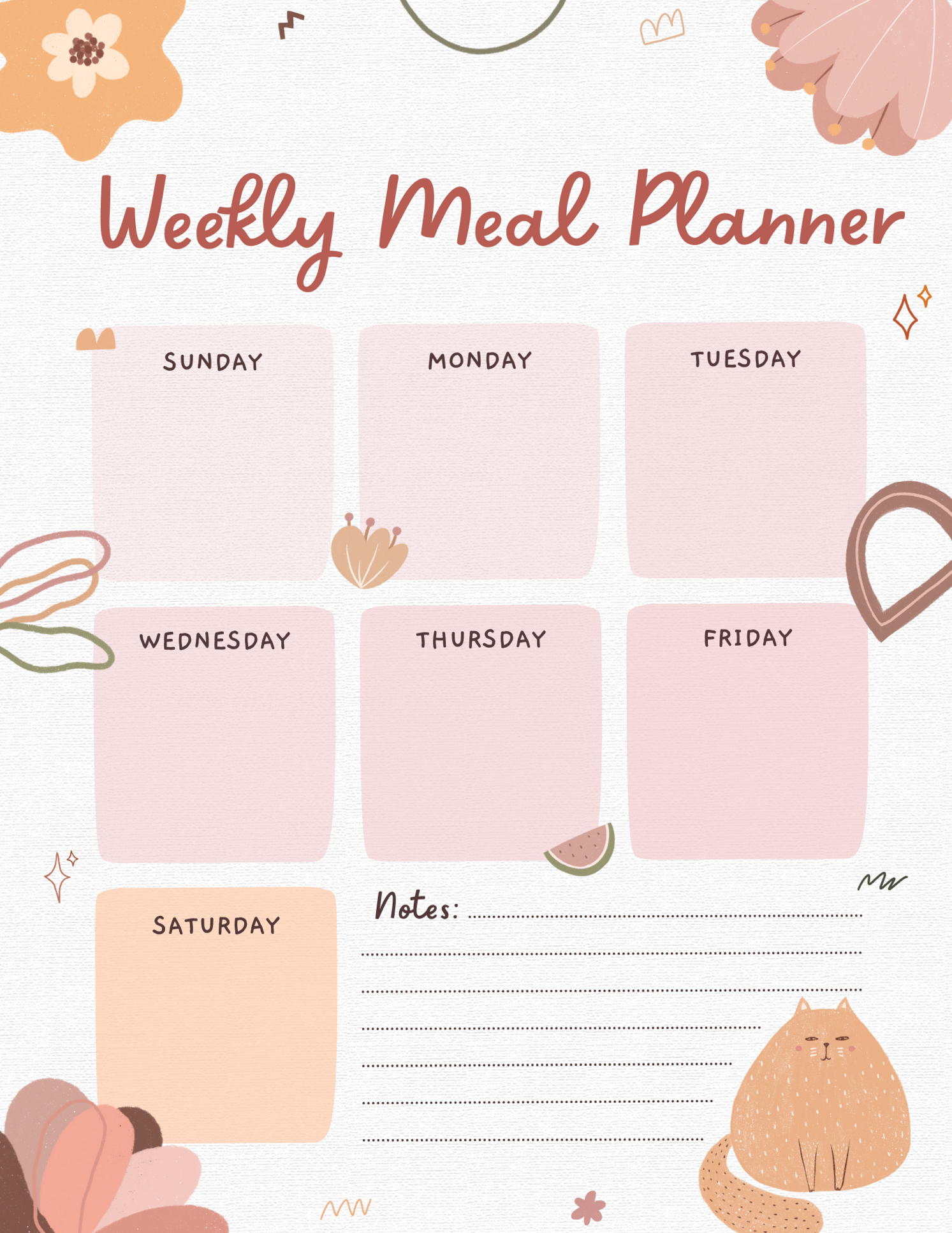 📁 📅 dream life manifestation: Free Printable Weekly Meal Planners — Baking You Happier