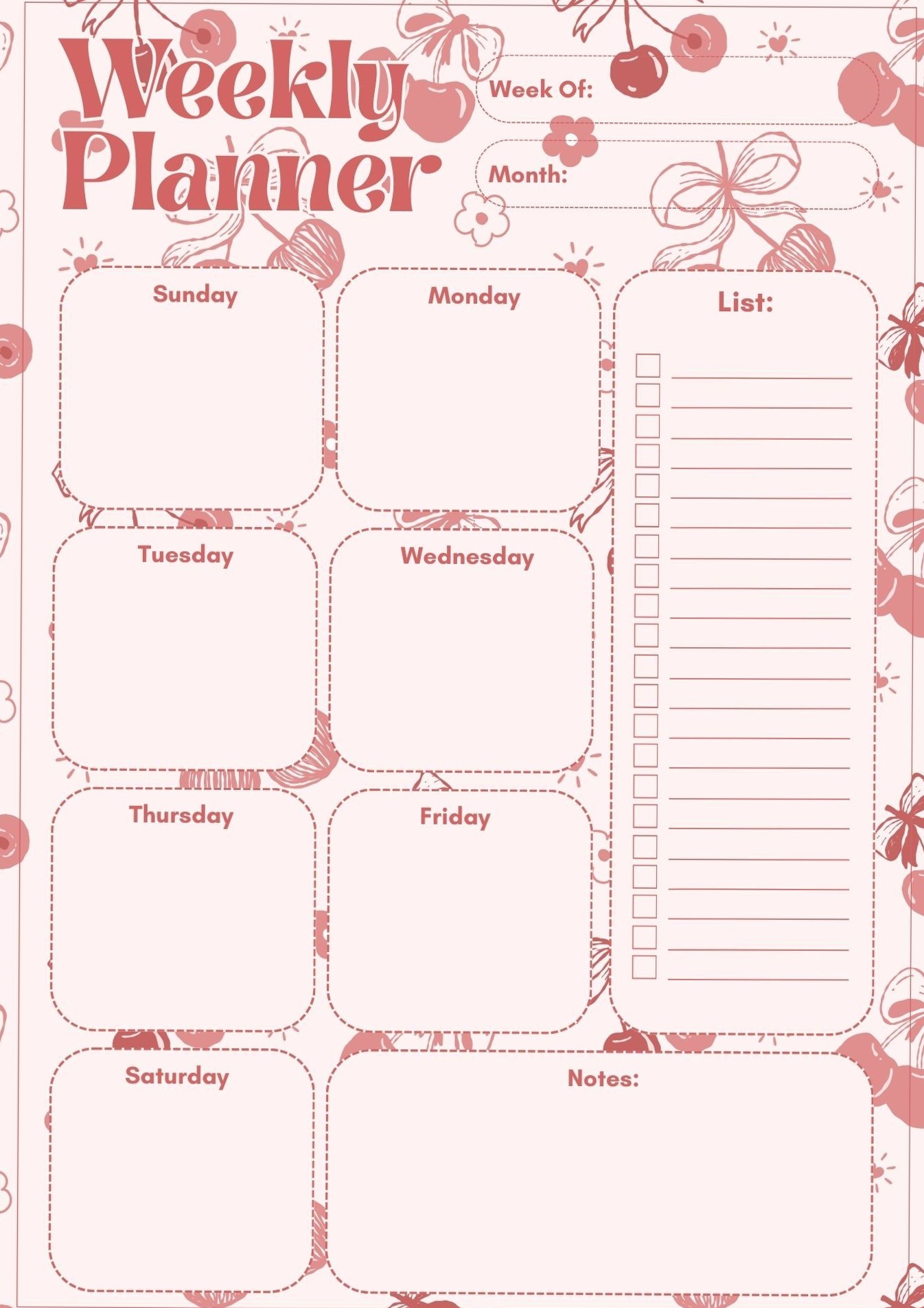 💍 🌸 dream life manifestation: Fruitful Weekly Planner by Aztationzary | Digital Design & Creative Assets