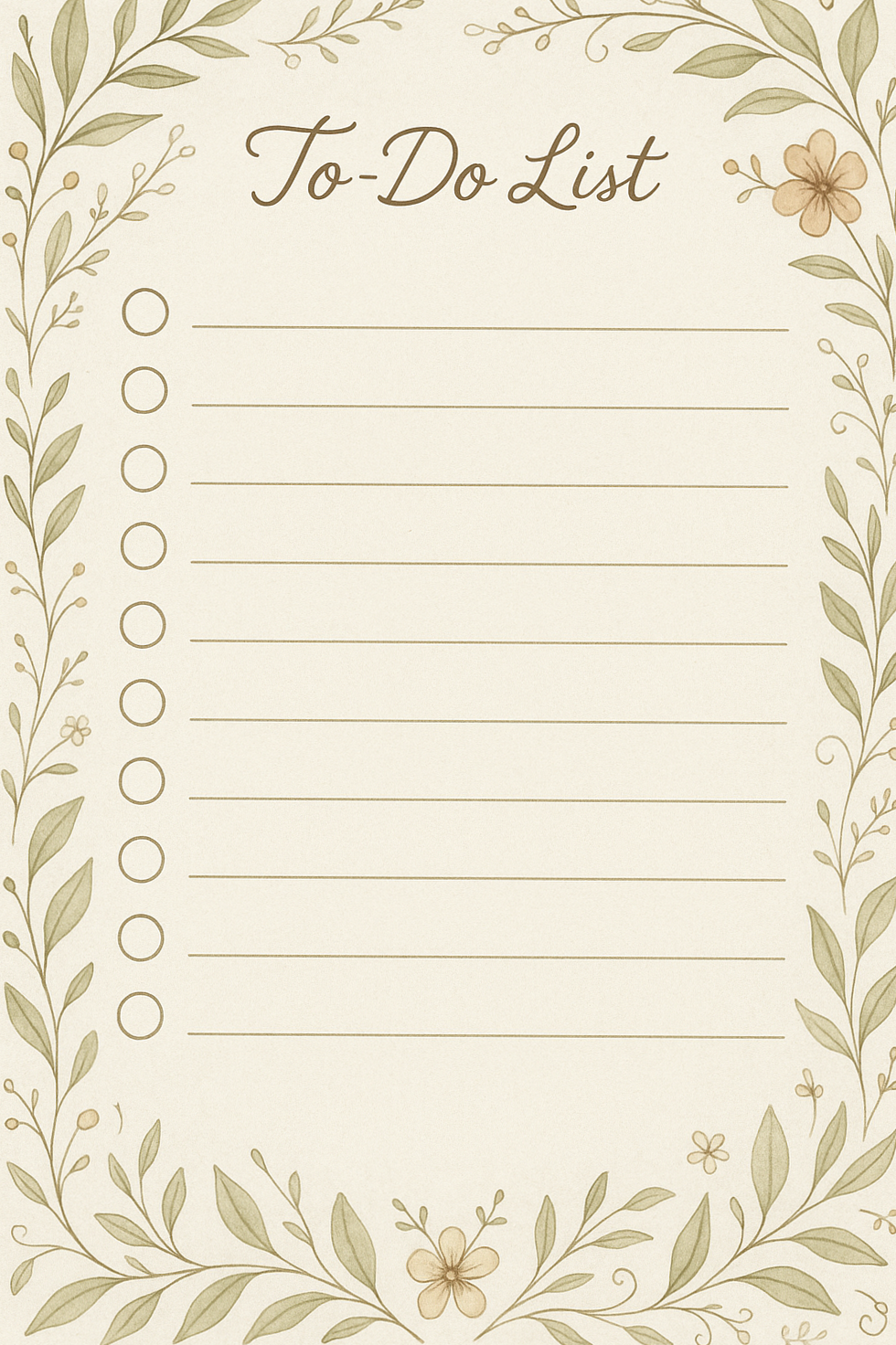 🥂 🌸 dream life manifestation: Minimalist To-Do List Printable for Clean Planning