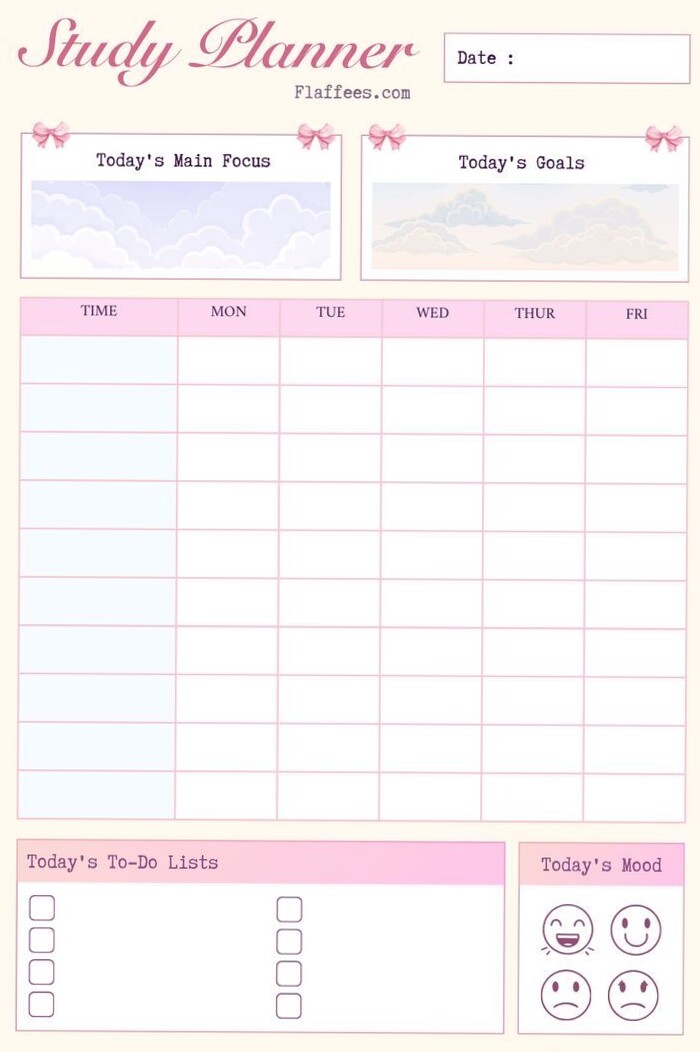 🎀 🎀 dream life manifestation: School Schedule Planner | Creative Digital Design