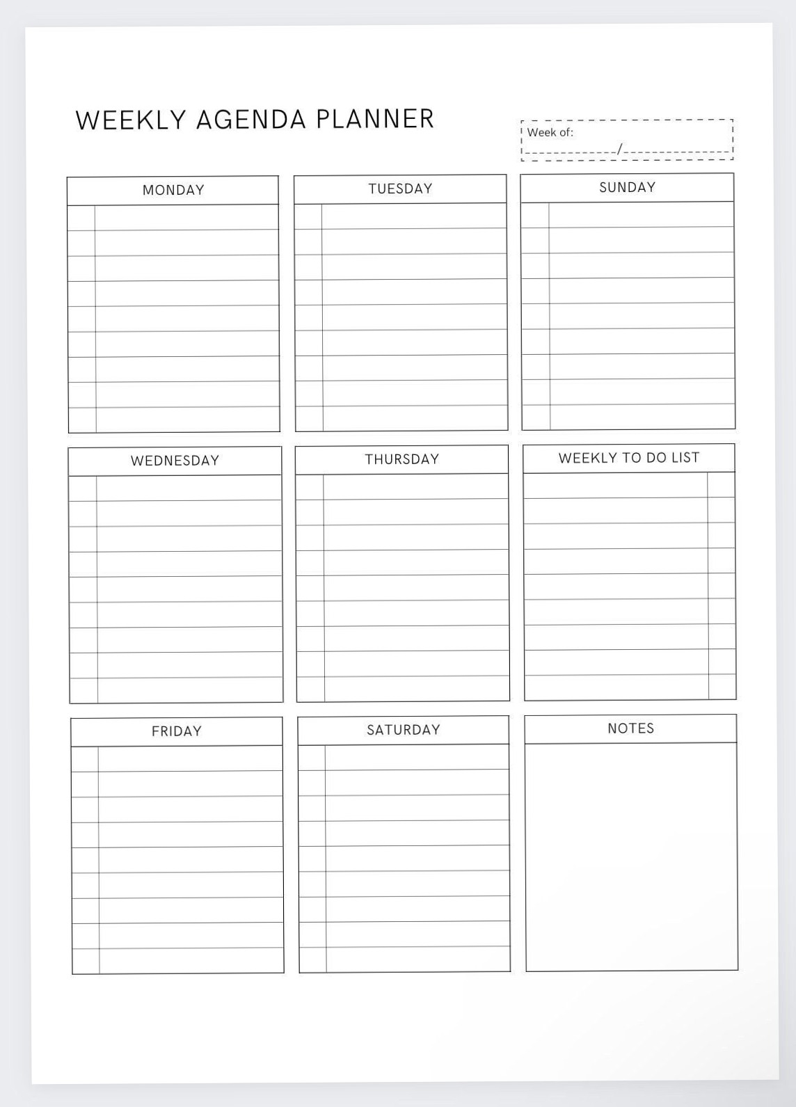 📁 📌 dream life manifestation: Weekly Agenda Planner & Creative Timeblocking Templates