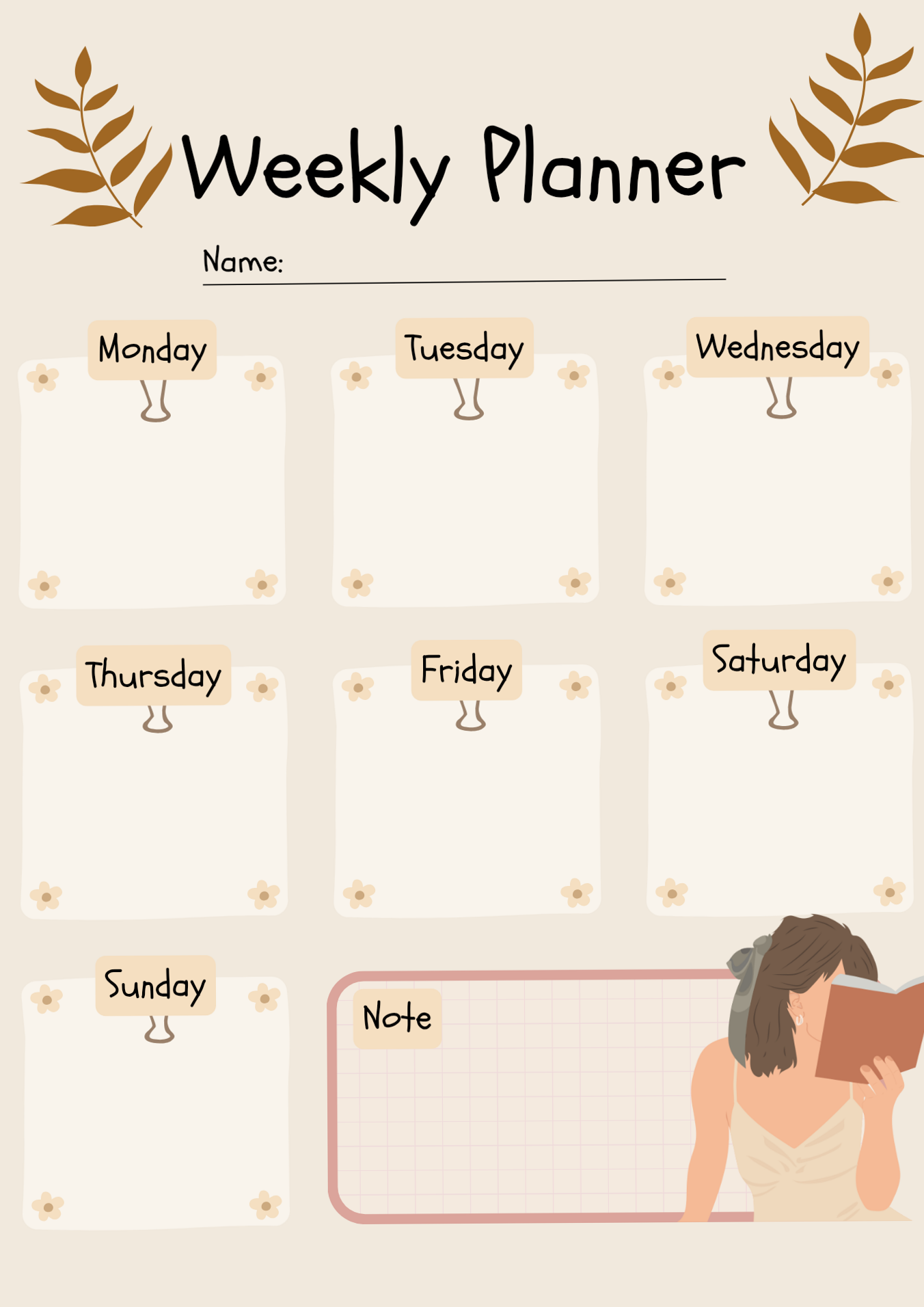 💎 📍 dream life manifestation: Weekly Planner Digital Design for Creative Minds