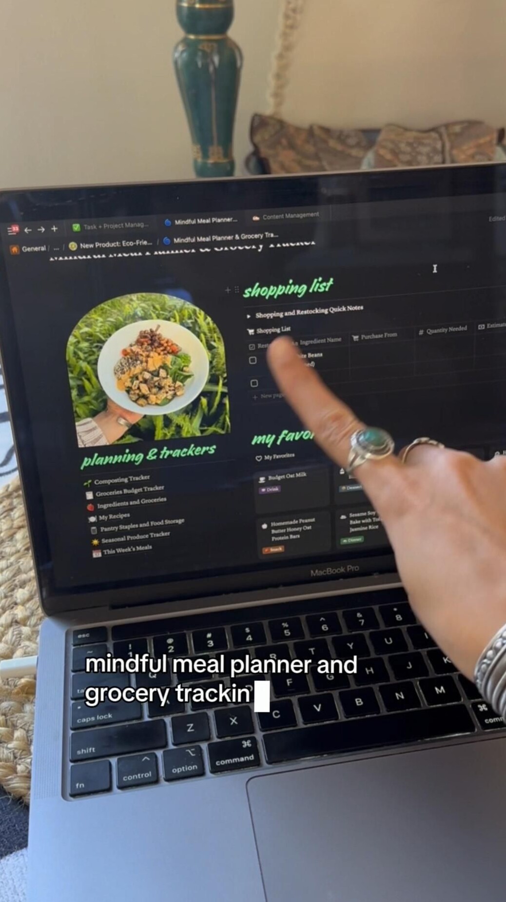 📁 📌 essential planning guide: Mindful Meal Planner & Grocery Tracker Template by Brennan Kai