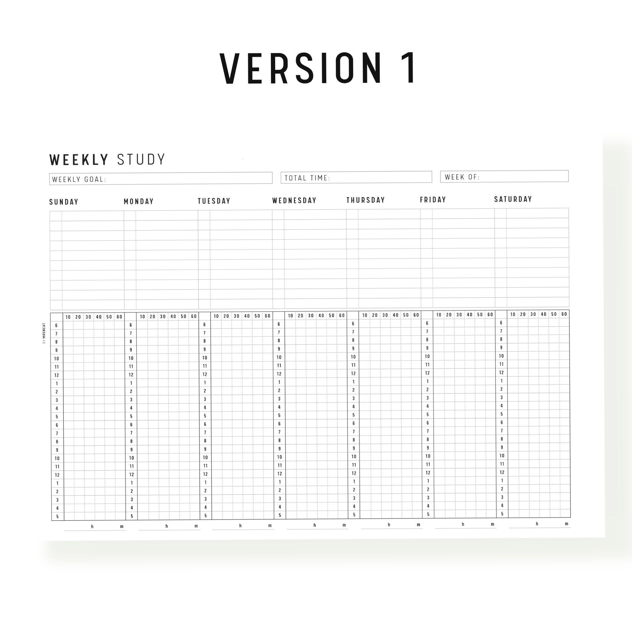 📁 📁 essential planning guide: Weekly Study Tracker for Productive Planning
