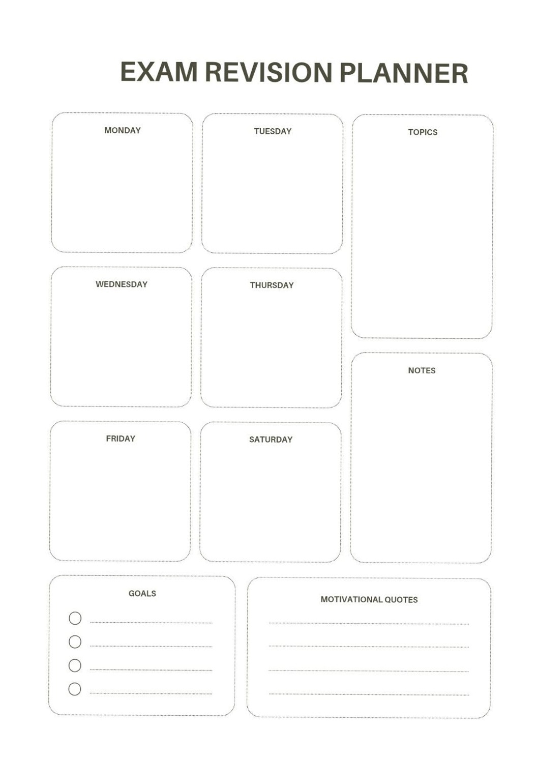 Exam Revision Planner | Weekly Study Planner for Students — 💎 🪄 stay inspired all year long