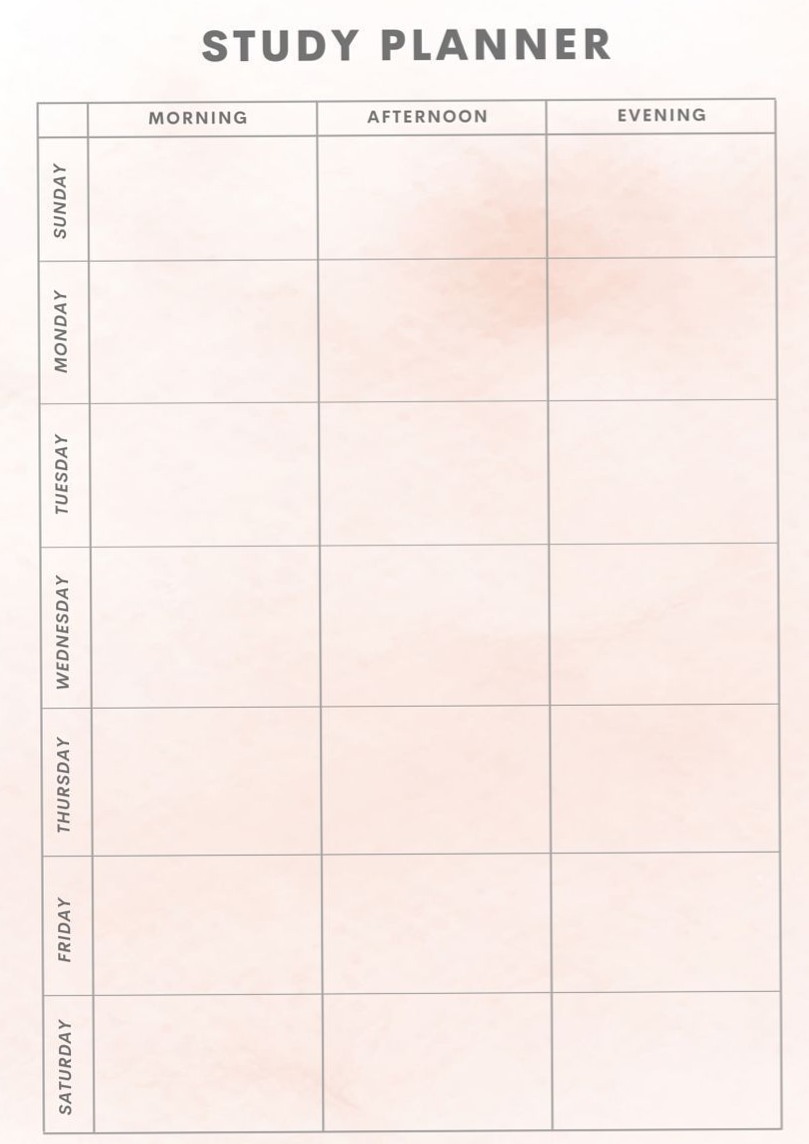 Exam Study Template for Student Success — 🌈 🎨 secret to staying productive
