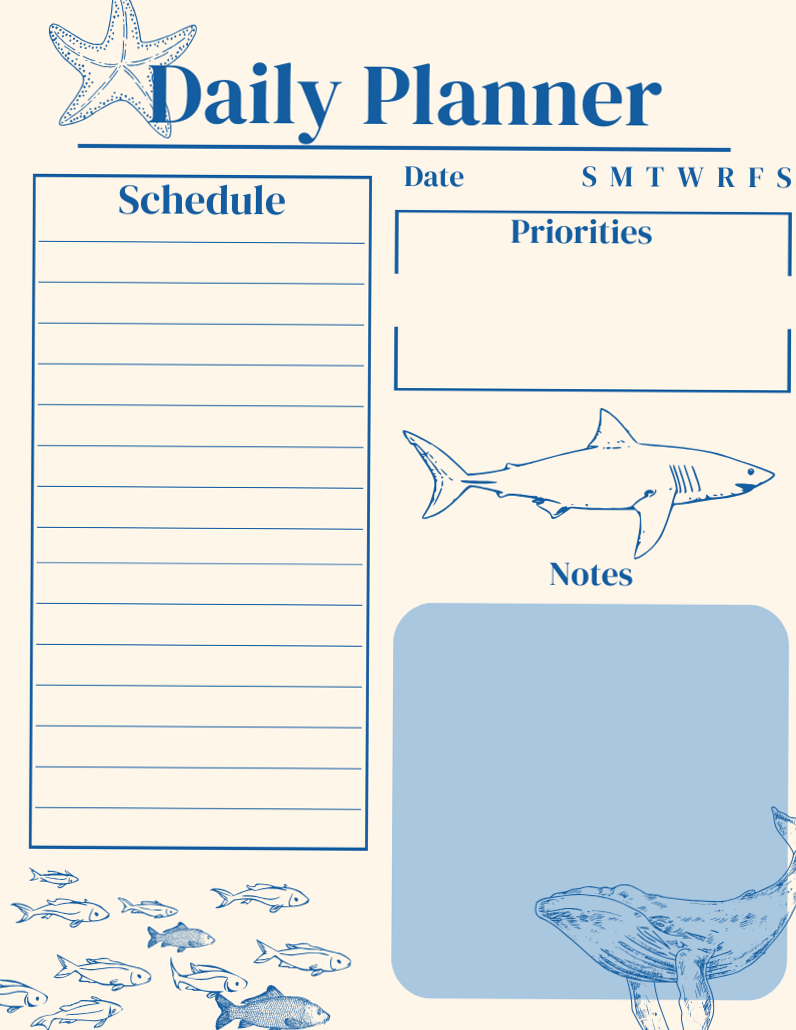 🌸 👰 Fish-Themed Daily Planner Design | romanticize your routine