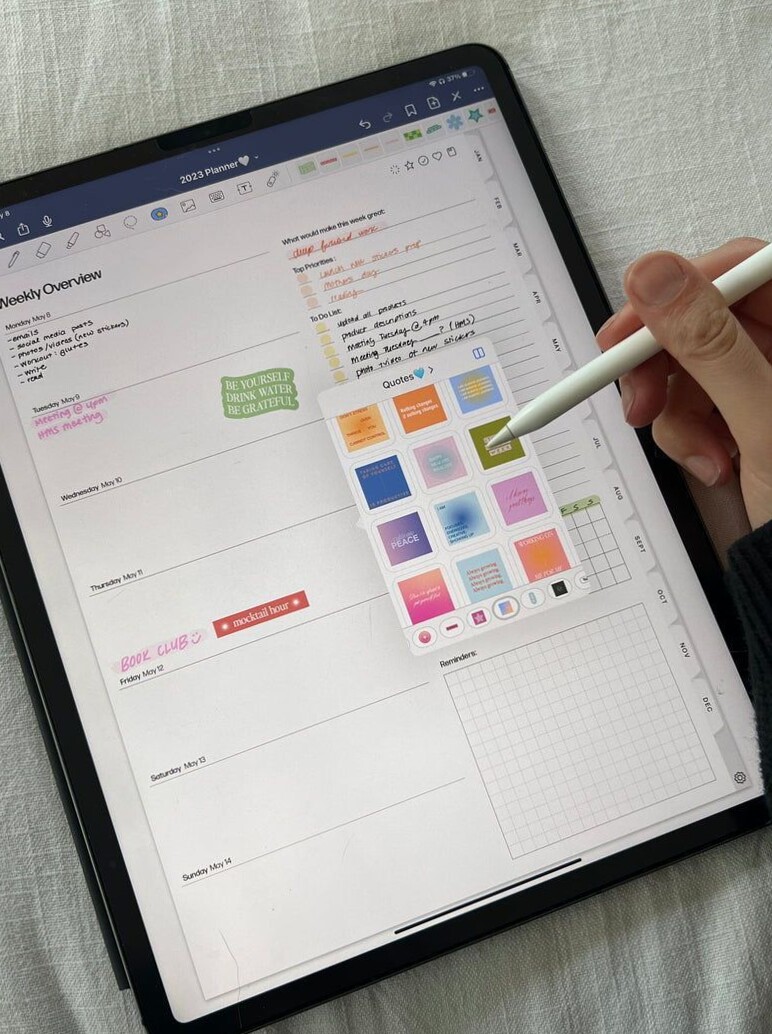 Flourish Planner Stickers for Digital Design — 📝 📊 stay inspired all year long
