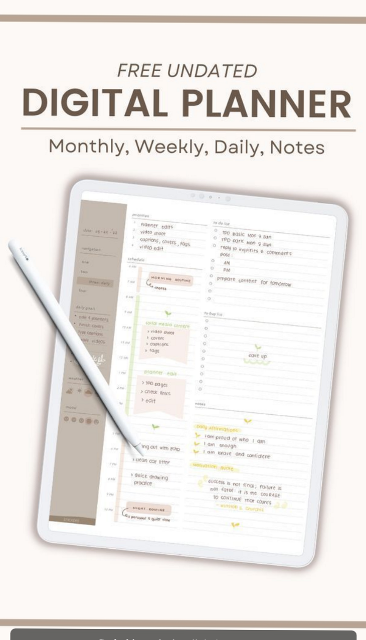 Free Digital Planner Templates: Monthly, Weekly, Daily Meal Plans — 📊 📊 secret to staying productive
