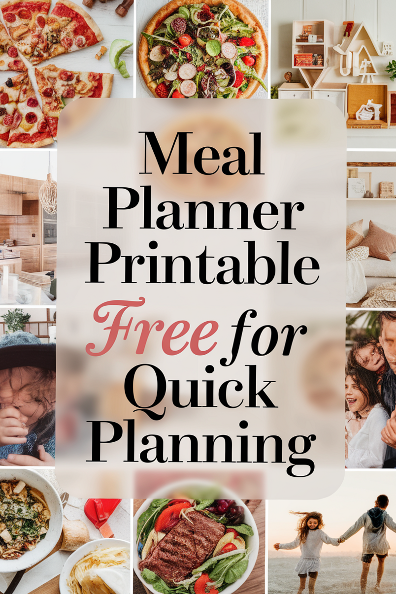Free Meal Planner Printable for Quick & Easy Planning — 🕯️ 🤍 stay inspired all year long