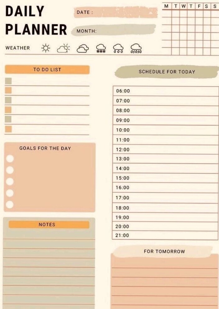 📁 📊 Free Printable Daily Planner for Digital Productivity | secret to staying productive