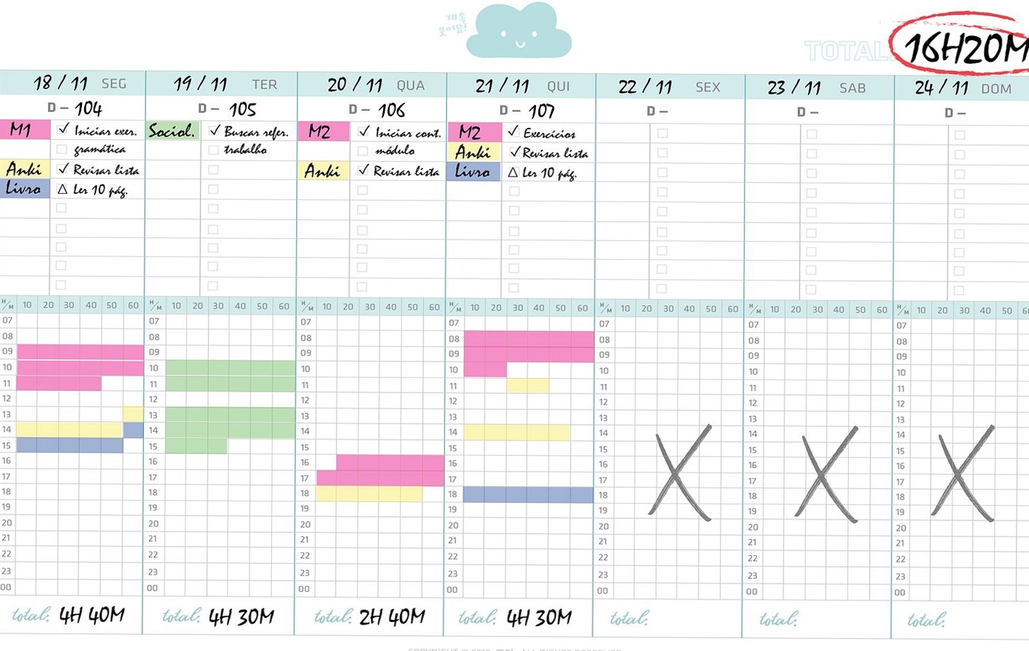 💎 🪄 Freebie: Kit com planner coreano, lista de vocabulário e blocos de anotações | dream life manifestation