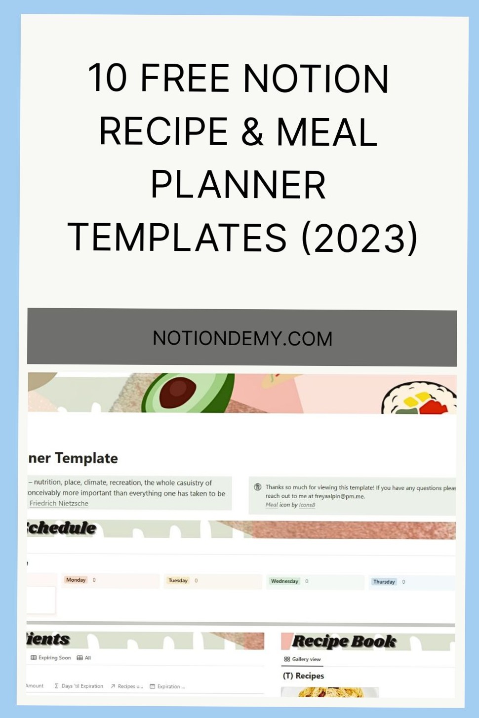 💍 🌸 game-changing digital system: 10 Free Notion Recipe & Meal Planner Templates 2023