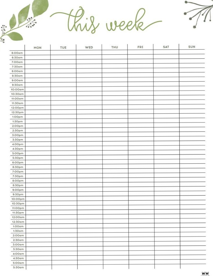 🎀 🎀 Hourly Planners — 25 Free Printables | Printabulls | secret to staying productive