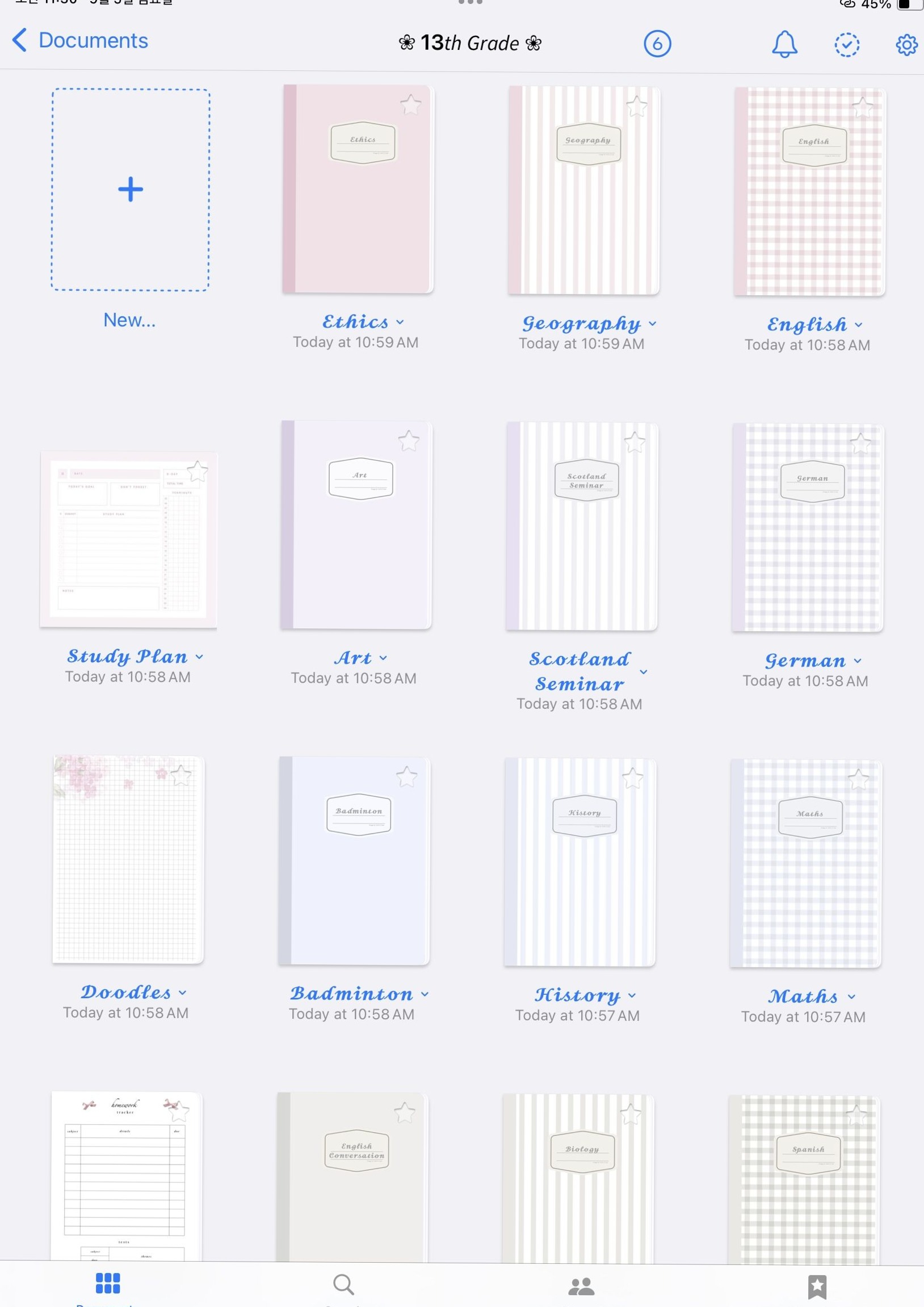 Korean-Style Digital Notes | Coquette School Notebook Aesthetic — 📅 📌 stay inspired all year long