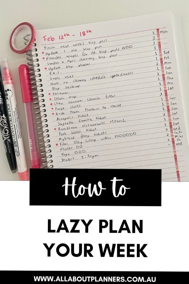 📅 📅 Lazy Plan Your Week in 4 Steps | dream life manifestation