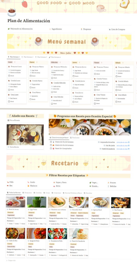 🎀 🎀 Meal Planner Notion Template 2707 | 2026 efficiency hack