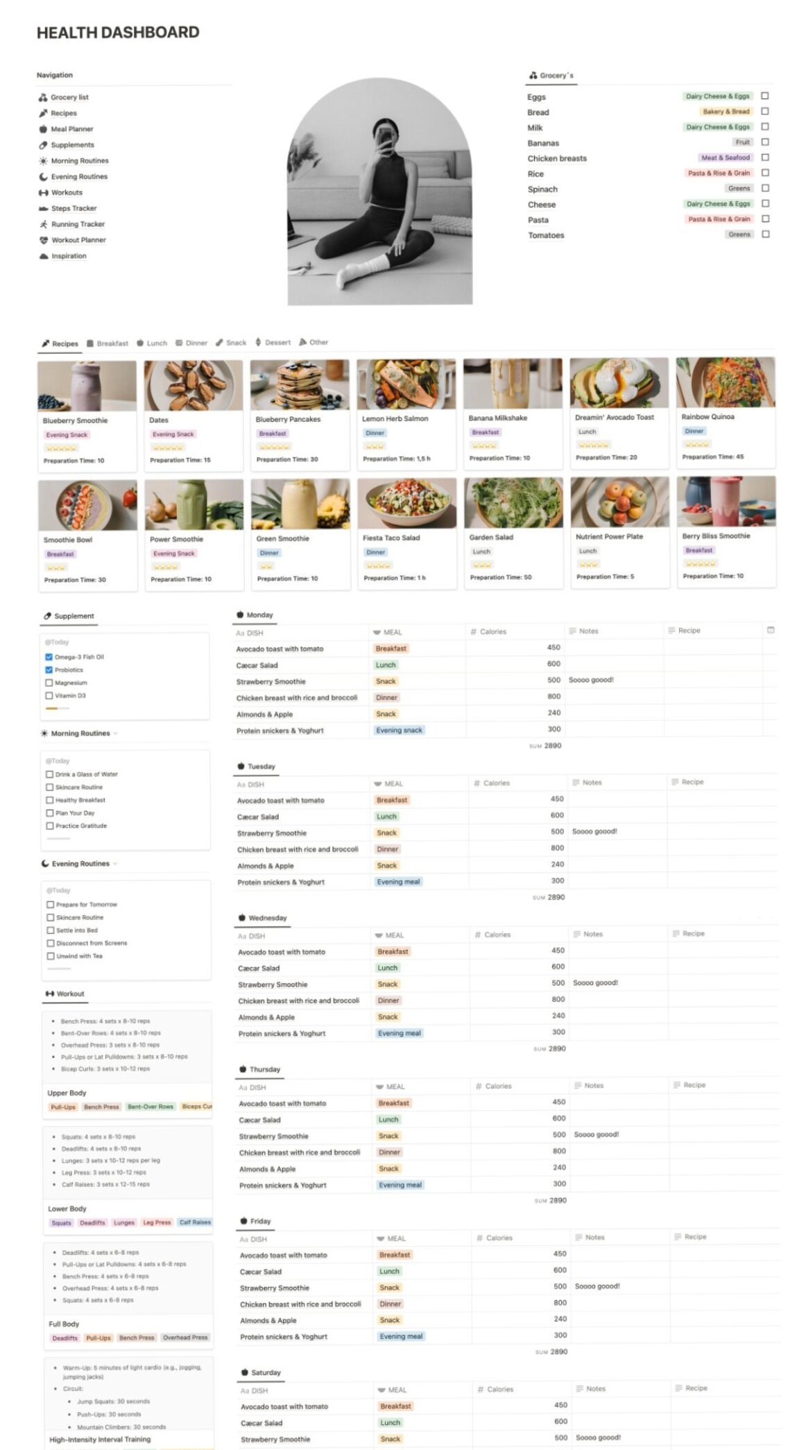Meal Planning Made Easy: Notion Template for Organized Meals — 💍 💍 pro digital dashboard