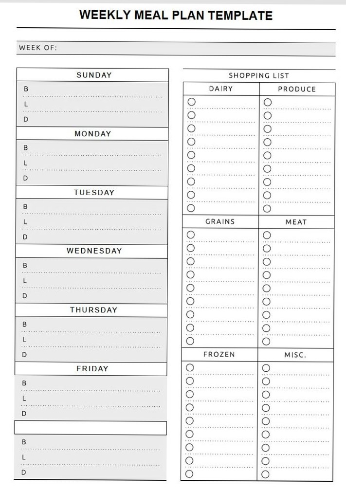 🌈 🌈 Meal Planning Templates for Creative Design & Organization | stay inspired all year long