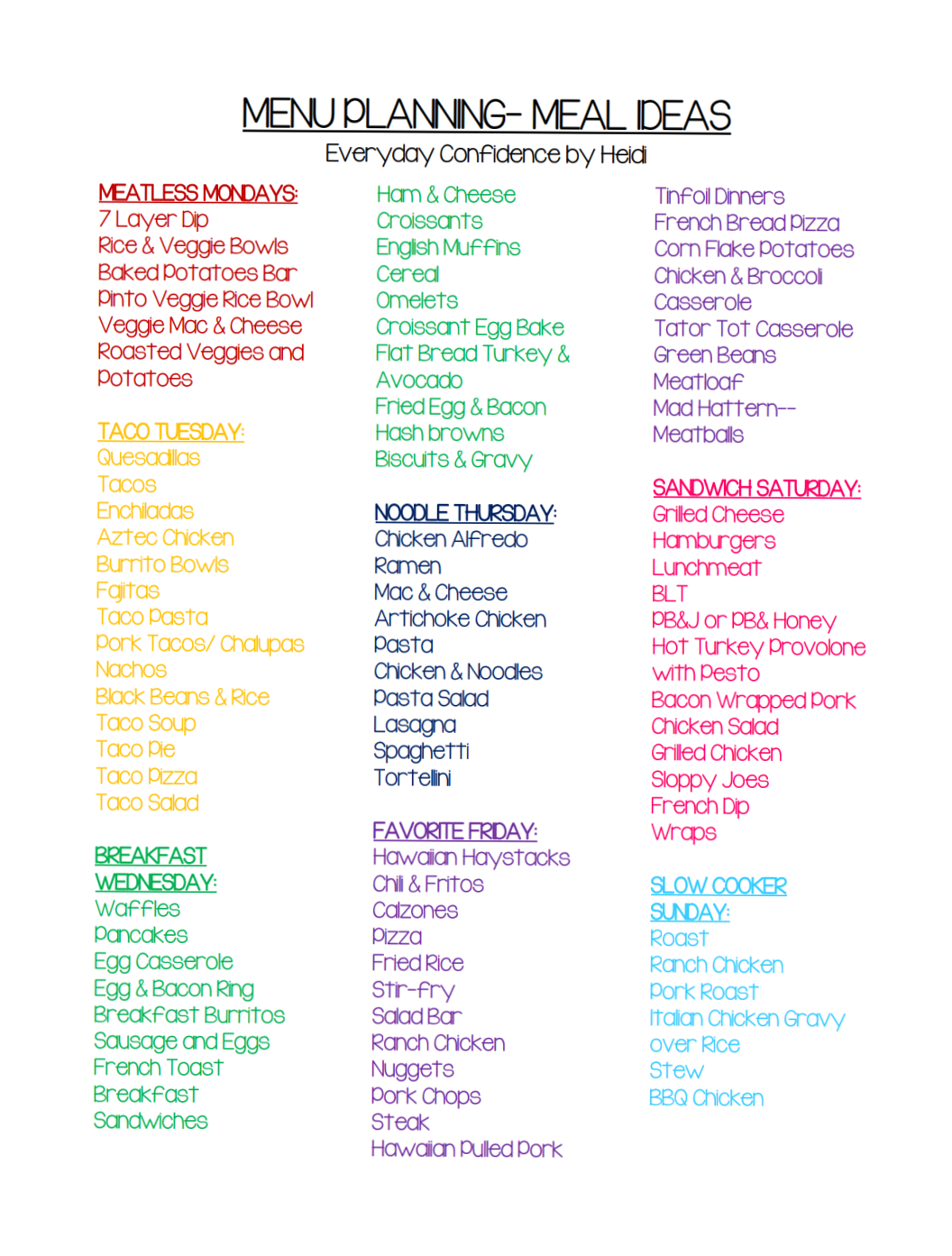 📁 📊 Menu Planning & Creative Meal Ideas for Digital Design | secret to staying productive