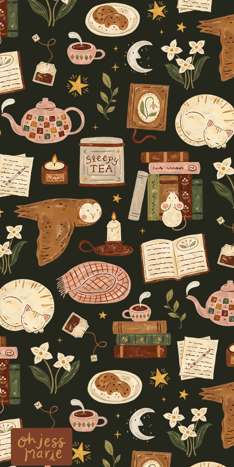 Midnight Hours — Cozy Nighttime Bookish Pattern — 🎨 🎨 stay inspired all year long