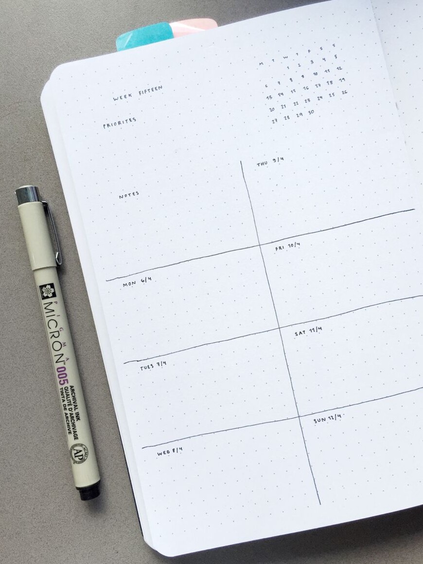 Minimalist One Page Weekly Spread for Digital Planners — 📊 📊 dream life manifestation