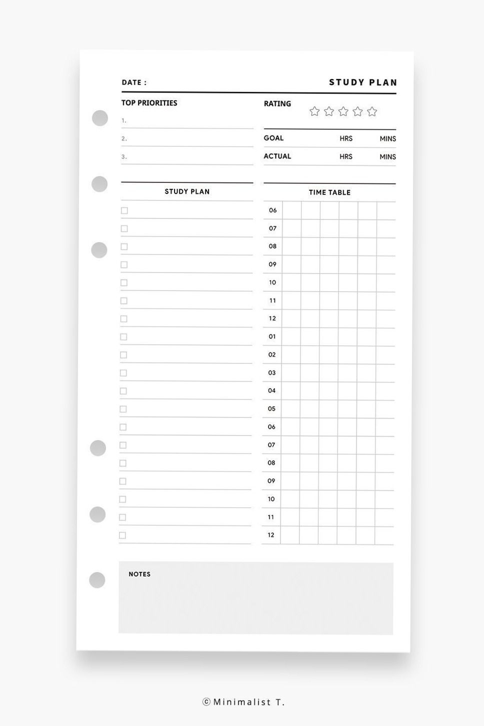🌈 📍 Minimalist Planner Insert for Study & Organization | secret to staying productive