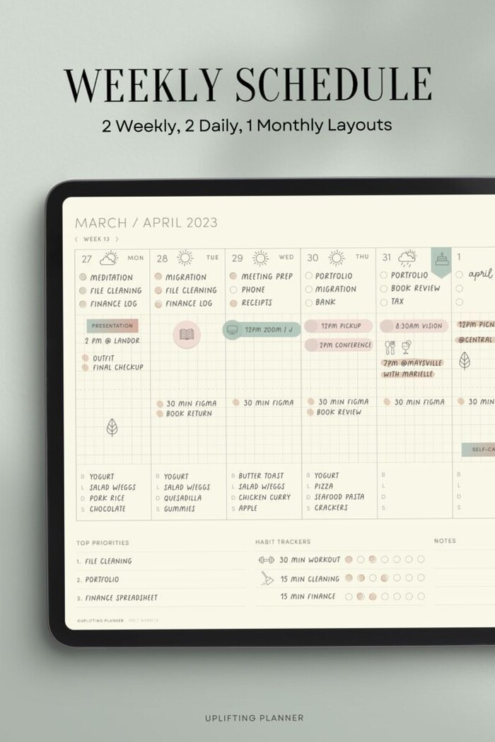 🎨 🪄 Modern Digital Planner Templates for Productivity & Organization | stay inspired all year long