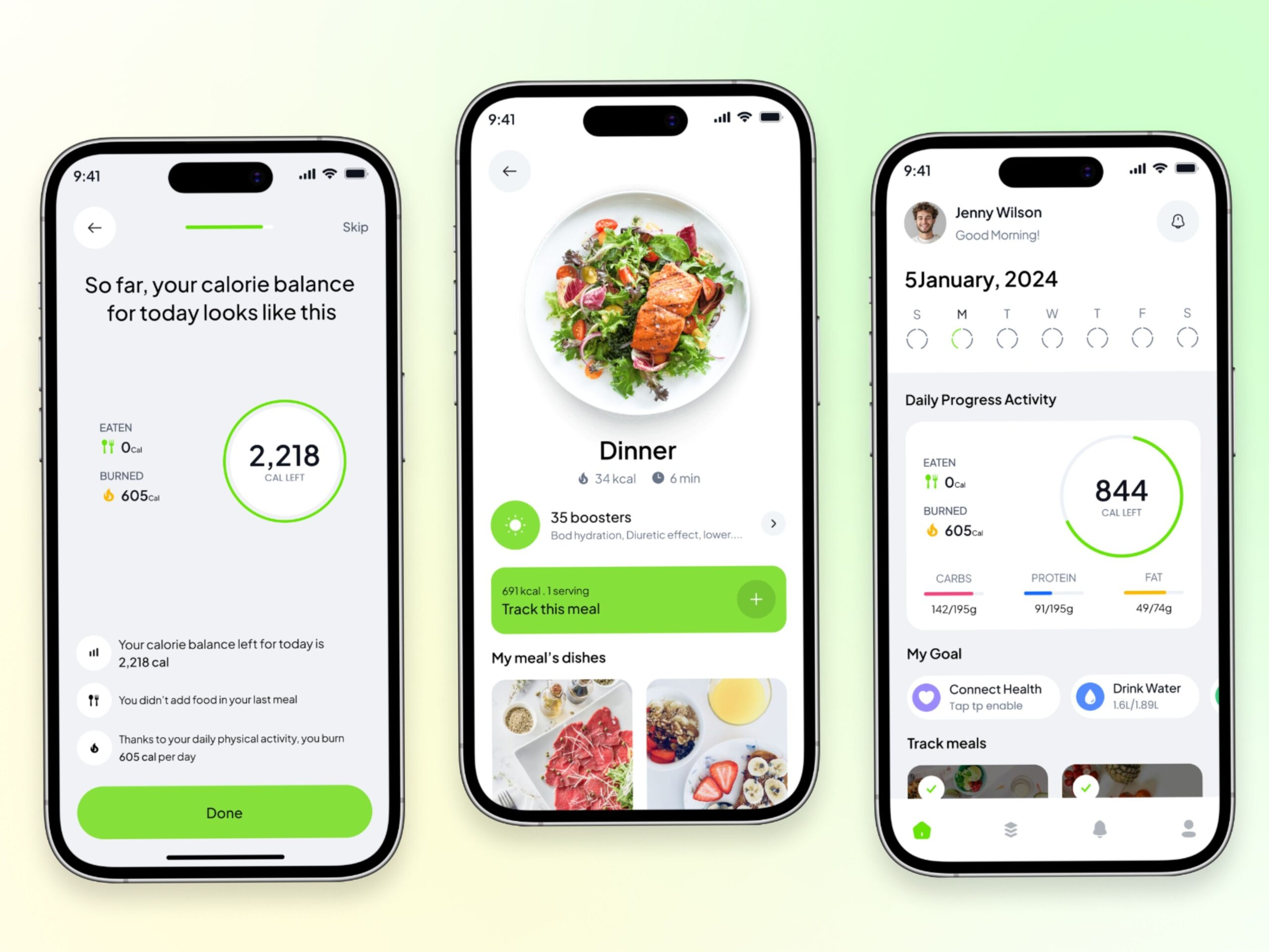 Modern Nutrition App UI Design & Meal Planner Interface — 💎 📍 romanticize your routine