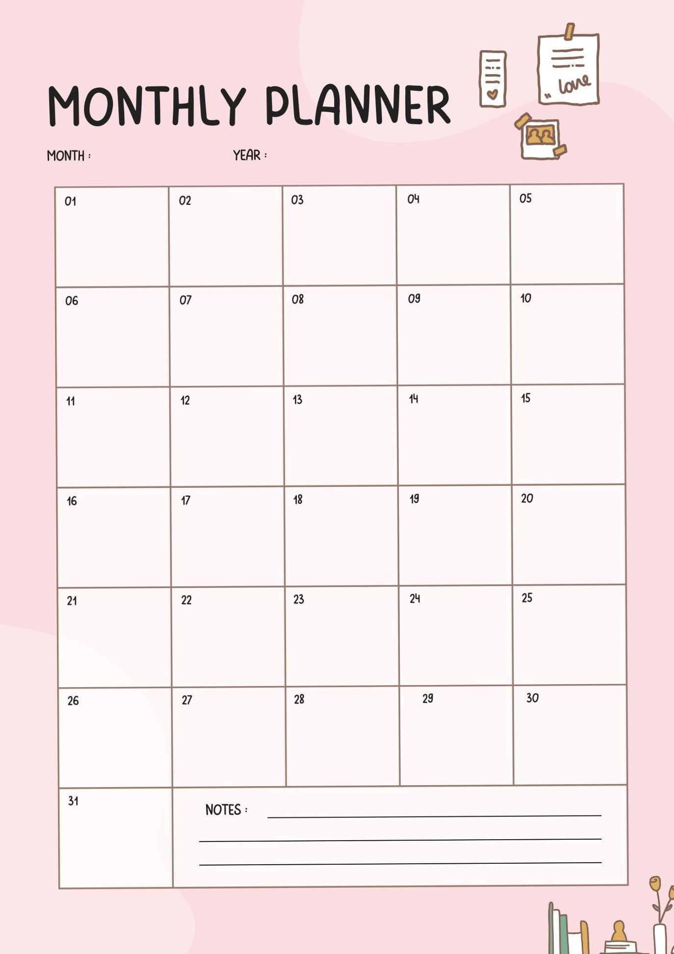 🪄 💎 Monatsplaner mit Notizen Quarterly 474 | romanticize your routine