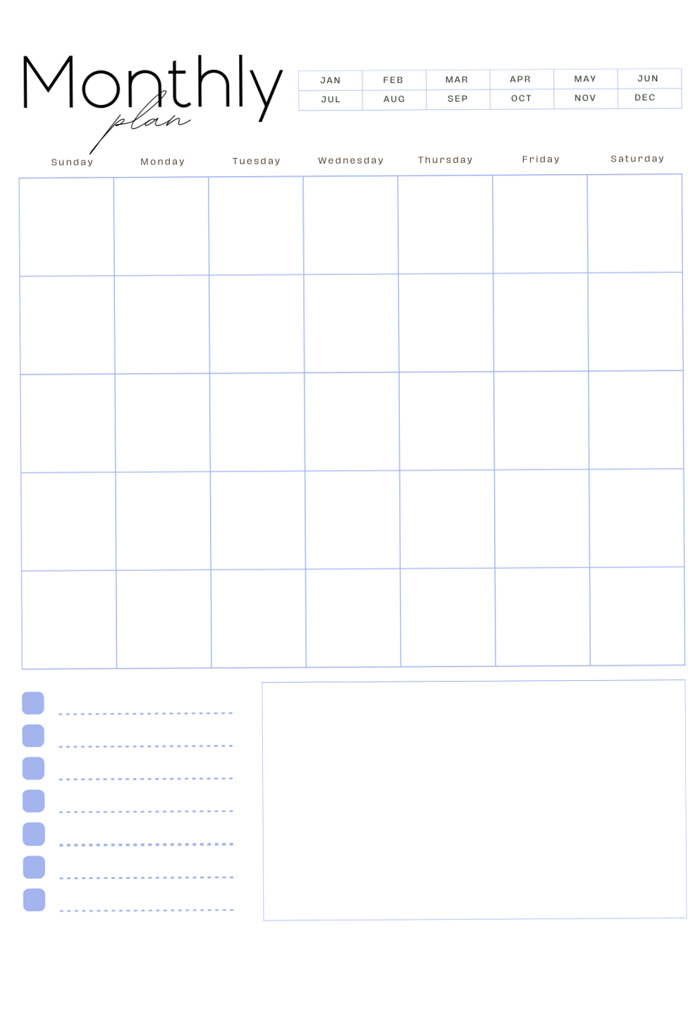 Monthly Plan: Digital Design & Creative Planner Templates — 📍 🌈 romanticize your routine