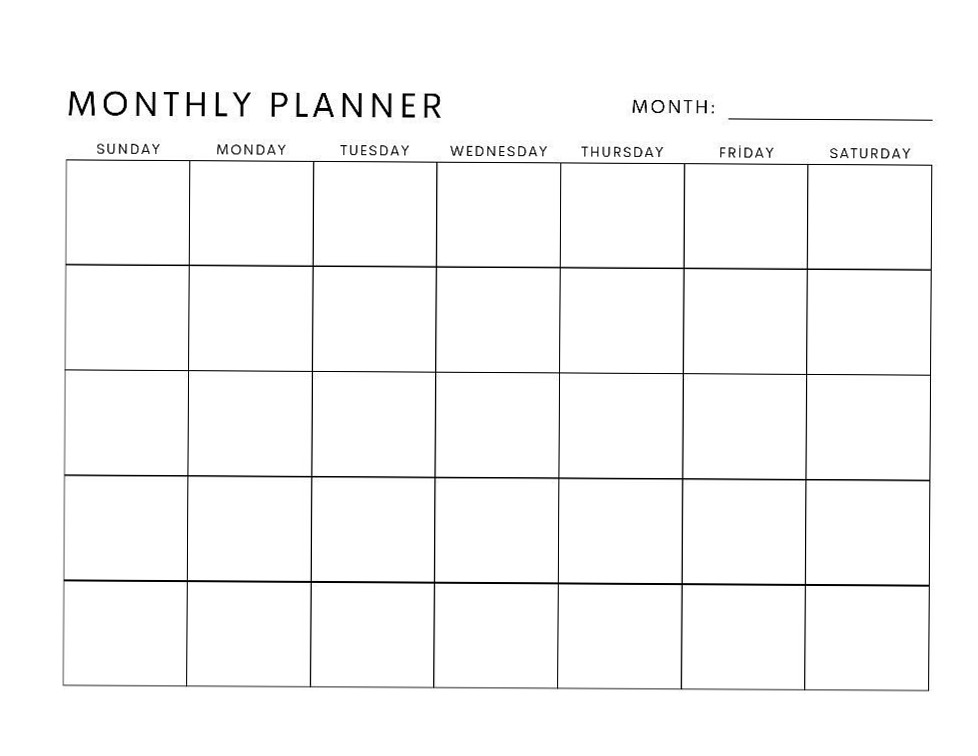 🎀 ✨ Monthly Planner Digital Template | Creative Design Asset | secret to staying productive