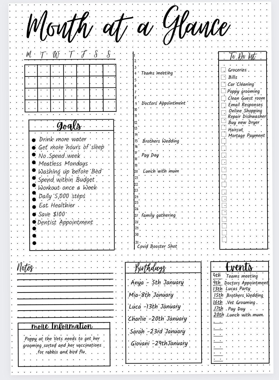 💌 👰 Monthly Planner Journal Ideas for Effective Monthly Log and Yearly Planning | stay inspired all year long