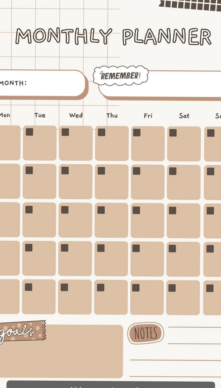 📝 🖇️ Monthly Planner Template — Free Printable Study Timetable | stay inspired all year long