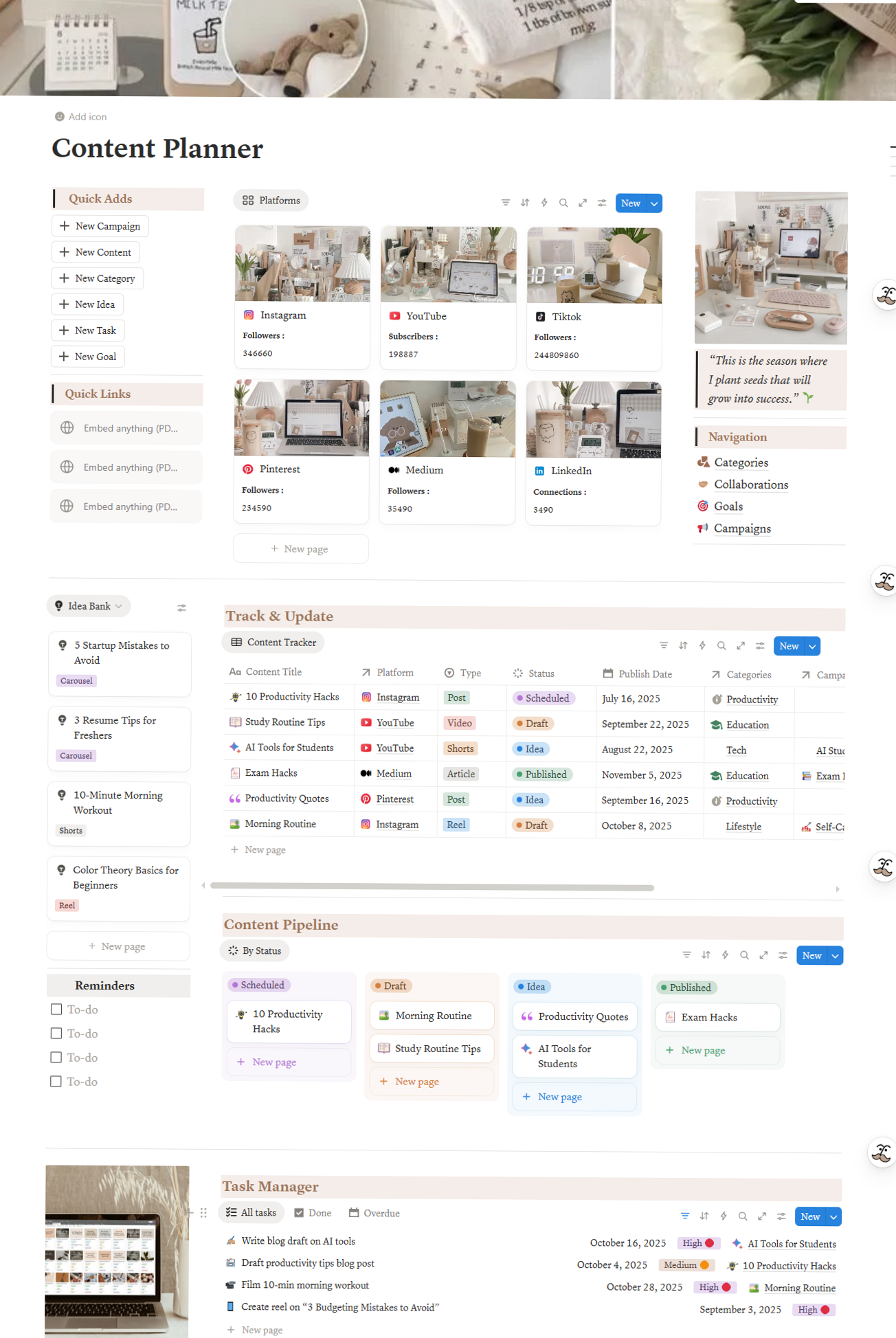 Organize Content & Recipes with Notion Cookbook Template — 📝 📌 game-changing digital system