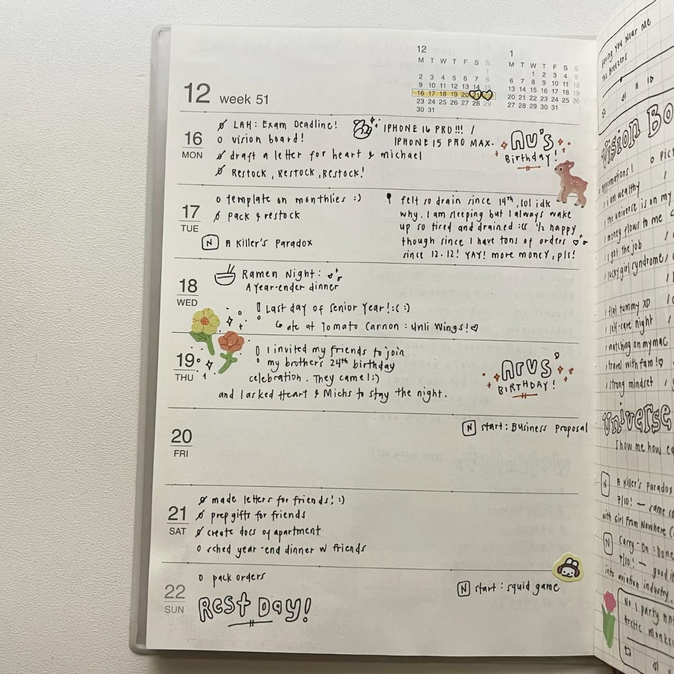 🕯️ ☁️ Organize Your Creative Flow with Muji Weeklies | dream life manifestation