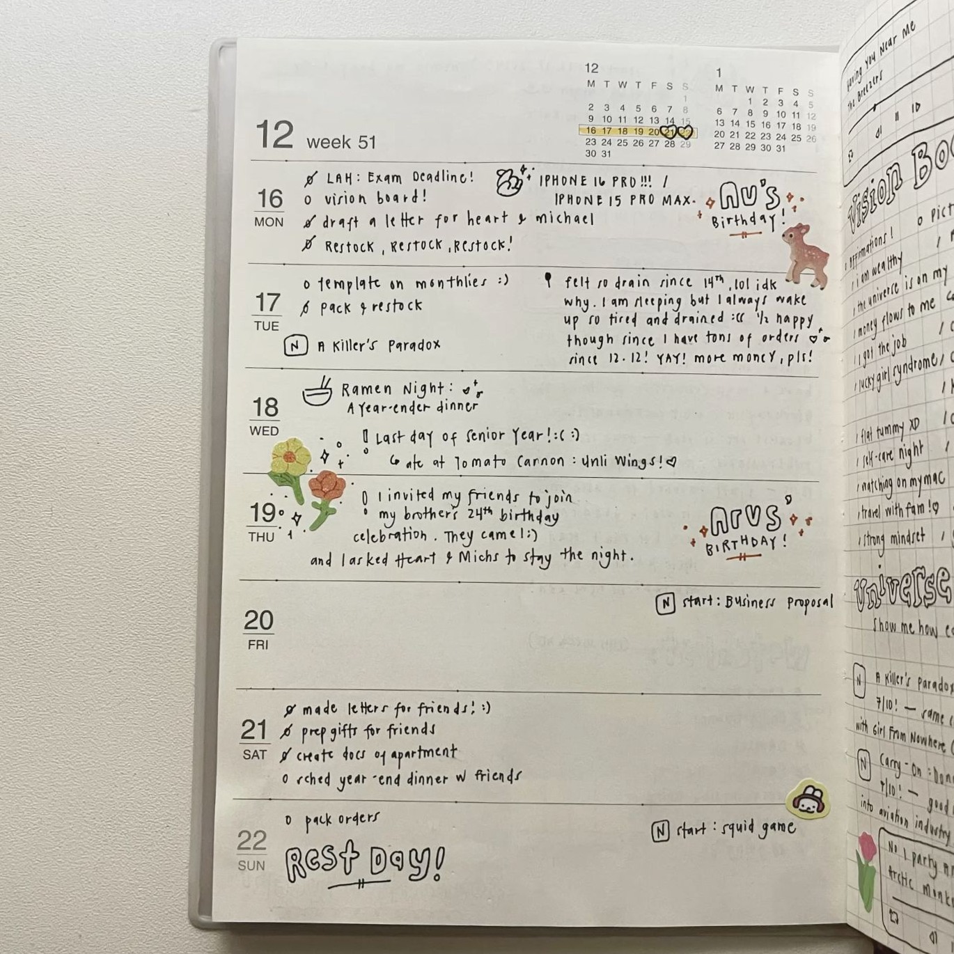 Organize Your Creative Journey with Muji Weeklies — 🌈 🪄 stay inspired all year long