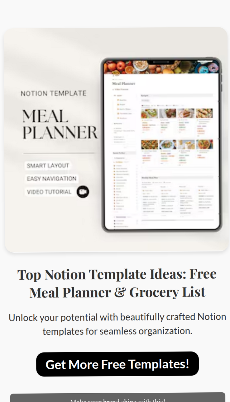 Organize Your Week: Free Notion Meal Planner & Grocery List Template — 📝 📌 2026 efficiency hack